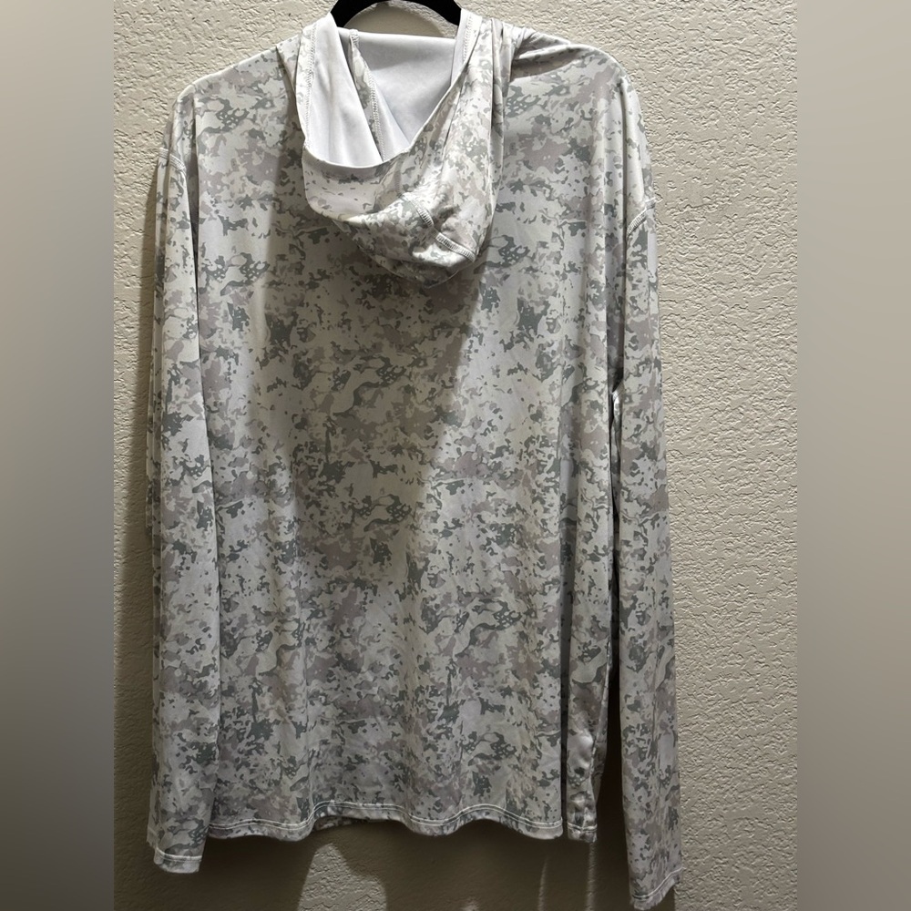 Grunden 2X Men's Gray and White Camouflage Hoodie - Picture 2 of 5
